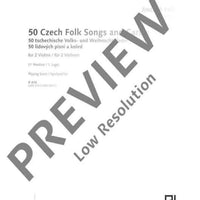 50 Czech Folk Songs and Carols - Performing Score