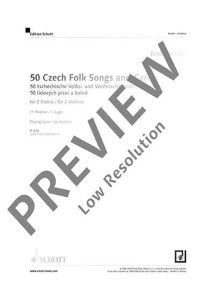50 Czech Folk Songs and Carols - Performing Score