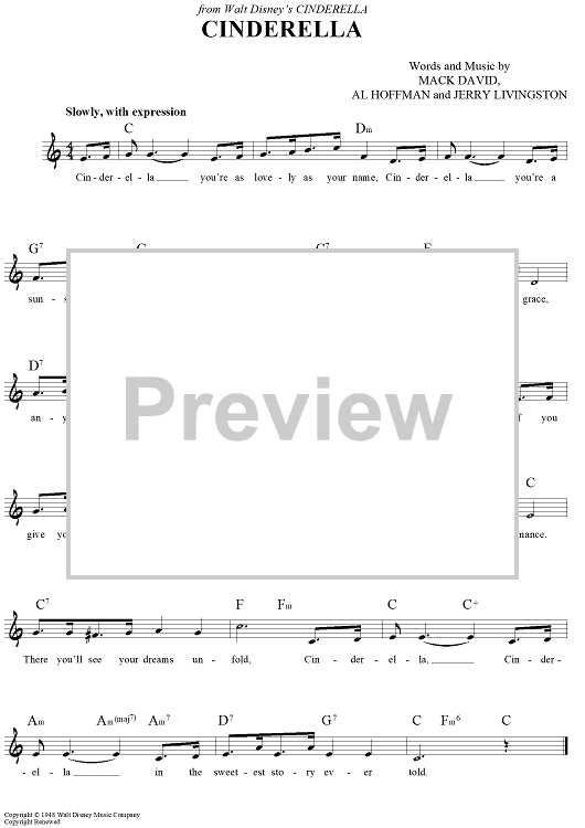 Cinderella Sheet Music For Lead Sheet Sheet Music Now cinderella-sheet-music-for-lead-sheet-sheet-music-now