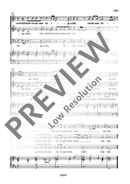 Schaff in mir, Gott, ein reines Herz" Sheet Music for Mixed Choir (SAB ...