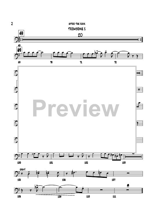 After the Rain - Trombone 2