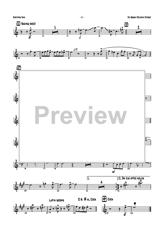 On Green Dolphin Street - E-flat Baritone Saxophone