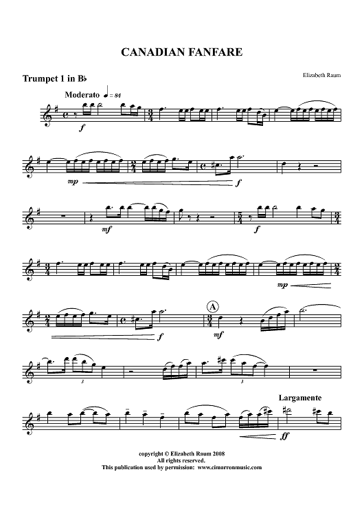 Canadian Fanfare - Trumpet 1 in Bb