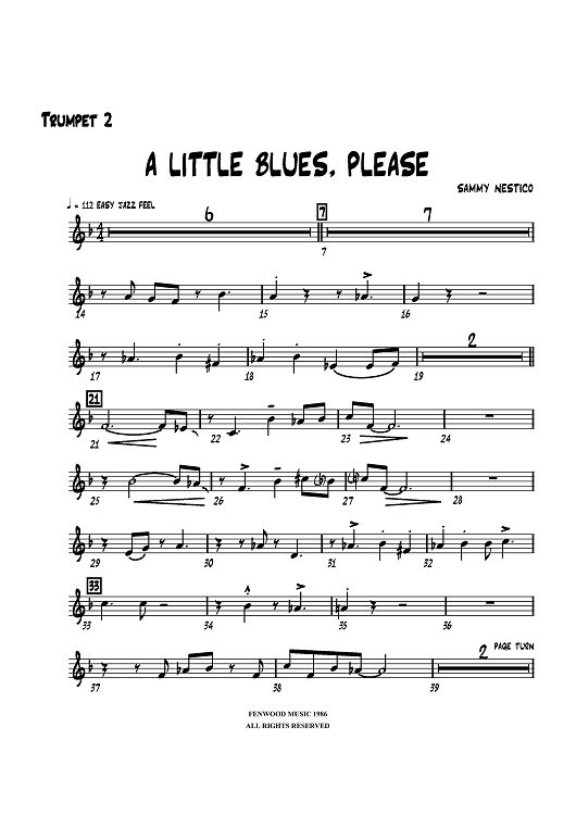 A Little Blues, Please - Trumpet 2