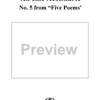 Five Poems, Op. 19, No. 5, An eine Aeolsharfe