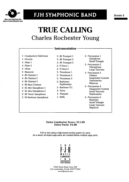 True Calling - Score Cover