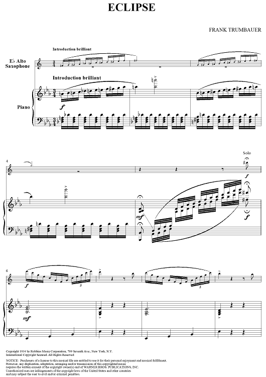 Eclipse - Piano Score