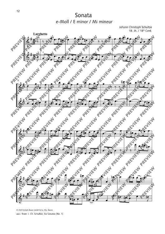 Sonata e minor - Performing Score