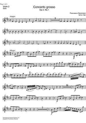 Concerto Grosso Op. 3 No. 1 - Solo Violin 2