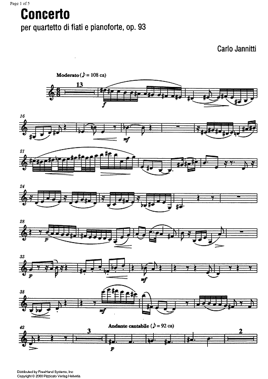 Concerto Op.93 - Clarinet in B-flat