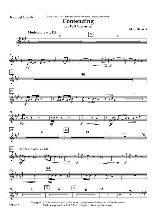 Contending - Trumpet 1 in Bb