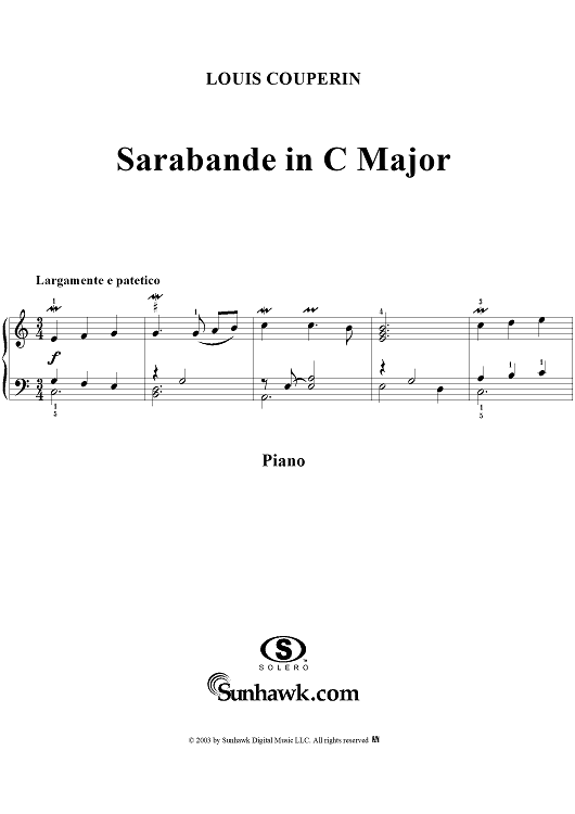 Sarabande in C Major