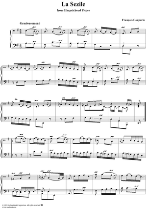 Harpsichord Pieces, Book 4, Suite 20, No.7:  La Sezile  (Piecé croisée sur le grand Clavier)