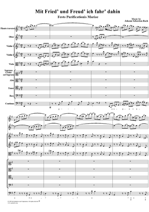 Chorus from Cantata no. 125  ("Mit Fried' und Freud' ich fahr' dahin") - Full Score