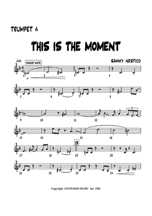 This Is The Moment - Trumpet 4