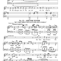 Messiah, no. 32: But Thou didst not leave His soul in hell - Piano Score