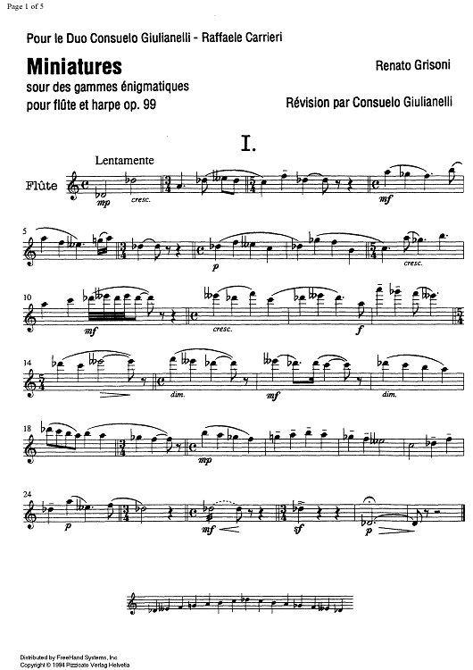 Miniatures Op.99 - Flute