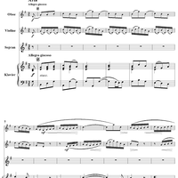 "Ich esse mit Freuden mein weniges Brot", Aria, No. 3 from Cantata No. 84: "Ich bin vergnügt mit meinem Glücke" - Piano Score