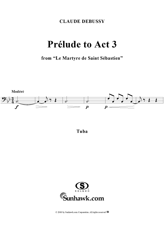Le Martyre de Saint Sébastien: Prélude to Act 3 - Tuba