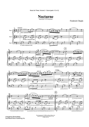 Nocturne - from Op. 9 #2 for piano - Score