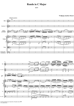 Rondo in C Major, K373 - Full Score
