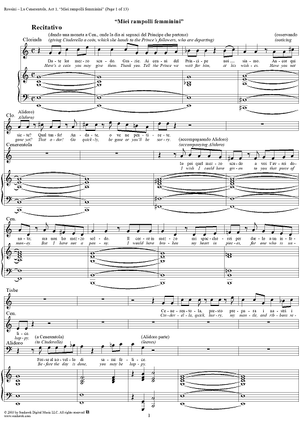 La Cenerentola, Act 1, Recitative and Cavatina - Don Magnifico - Vocal Score