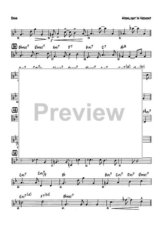 Moonlight In Vermont - Bass