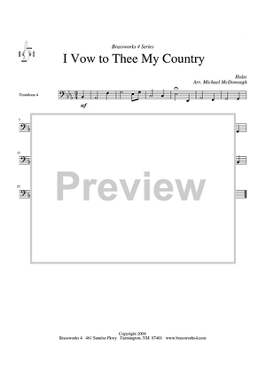 I Vow to Thee My Country - Trombone 4