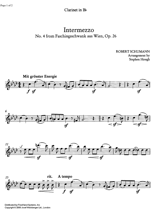 Intermezzo No. 4 - Clarinet