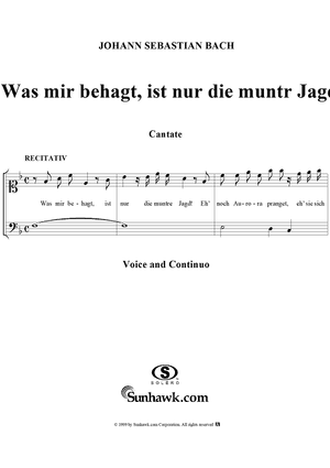Was mir behagt, ist nur die muntre Jagd - No. 1 from Cantata No. 208 ("Hunt"), BWV208
