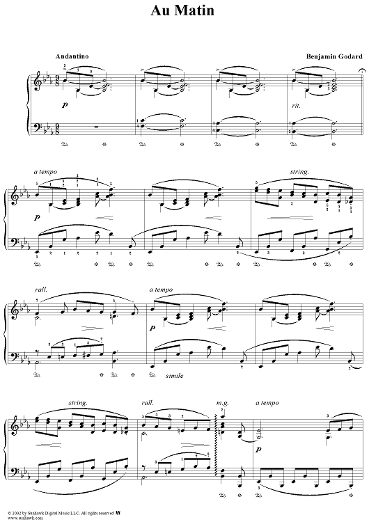 Au Matin, Op. 83