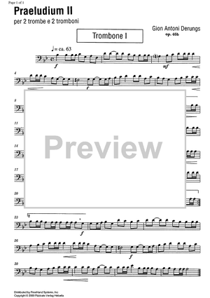 Praeludium II Op.46b - Trombone 1