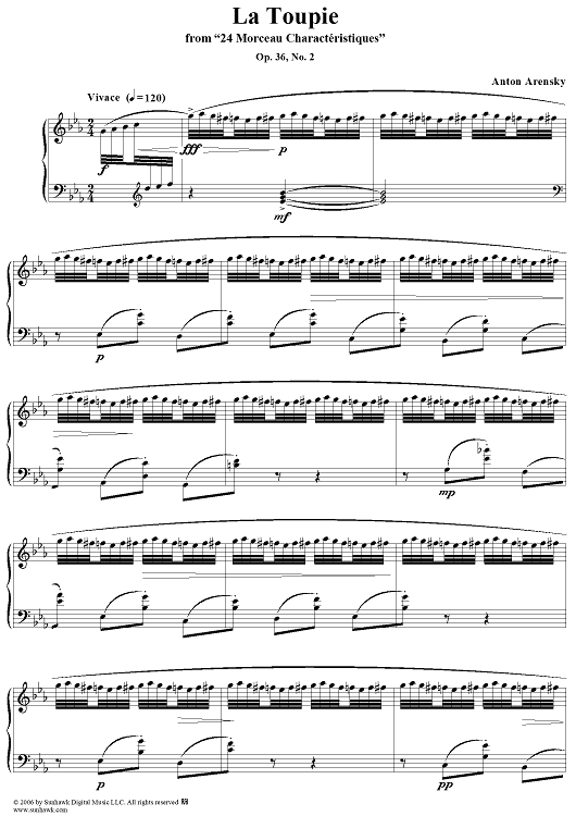 La Toupie, No. 2 from "Twenty Four Morceau Characteristiques", Op. 36