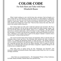 Color Code - Piano Score