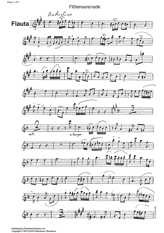 Flötenserenade (Flute serenade) - Flute