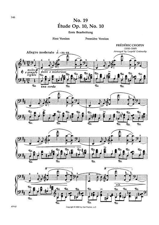 No. 19 - Étude Op. 10, No. 10 (First Version)
