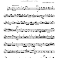 Allegro assai - from Brandenburg Concerto #2 in F Major - Part 1 Clarinet in Bb