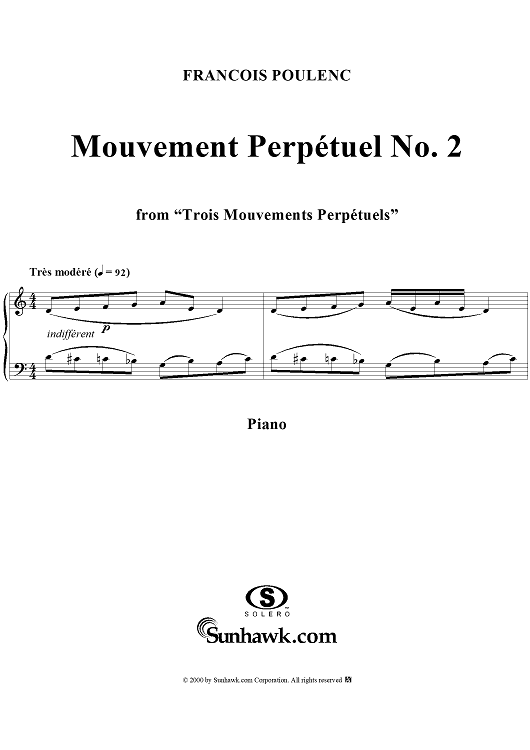 Mouvement Perpétuel no. 2 - From "Trois Mouvements Perpétuels"