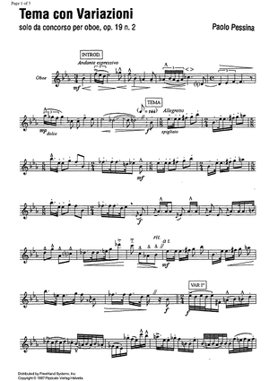 Tema con Variazioni Op.19 No. 2