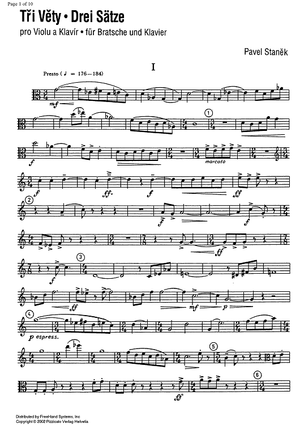 Drei Sätze (Three movements) - Viola