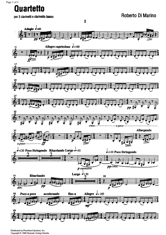 Quartetto - B-flat Clarinet 3