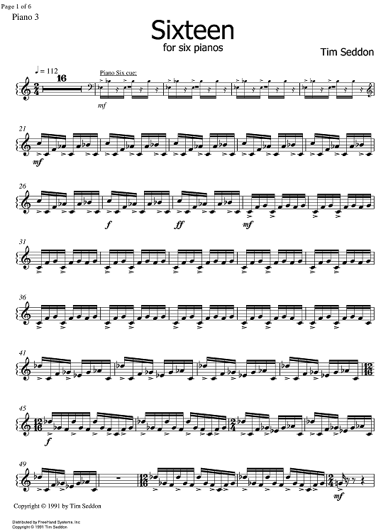 Sixteen - Piano 3
