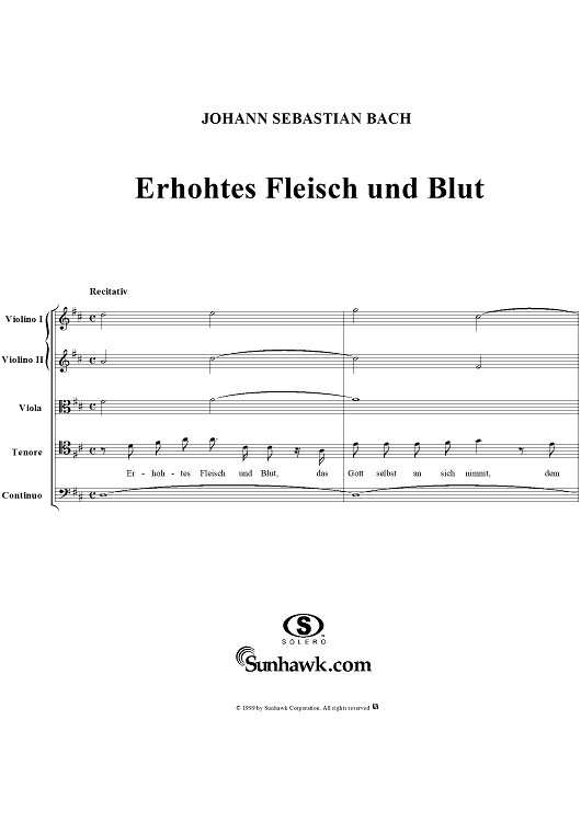 Erhöhtes Fleisch und Blut, BWV173