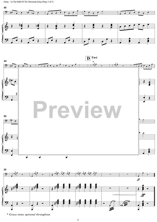 In The Hall Of The Mountain King" Sheet Music for Bassoon/Piano Sheet