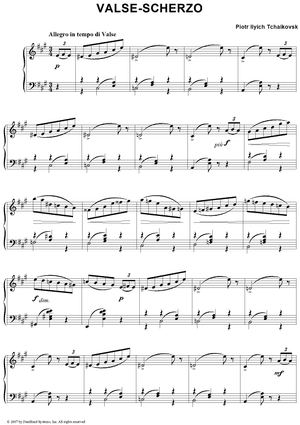 Valse-Scherzo in A major (A-dur)