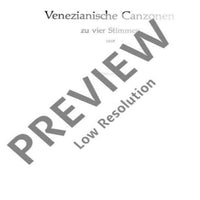 Venezianische Canzonen - Part 3, Tenore, Violin Clef Oct.