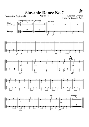 Slavonic Dance No.7, Op.46 - Percussion (opt.)