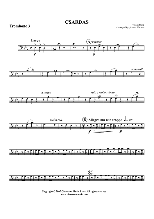 Csardas - Trombone 3
