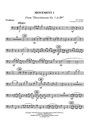Movement 1 from "Divertimento No. 1 in B-flat" - Trombone