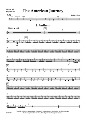 The American Journey - for Piano and String Orchestra - Drum Set (opt.)